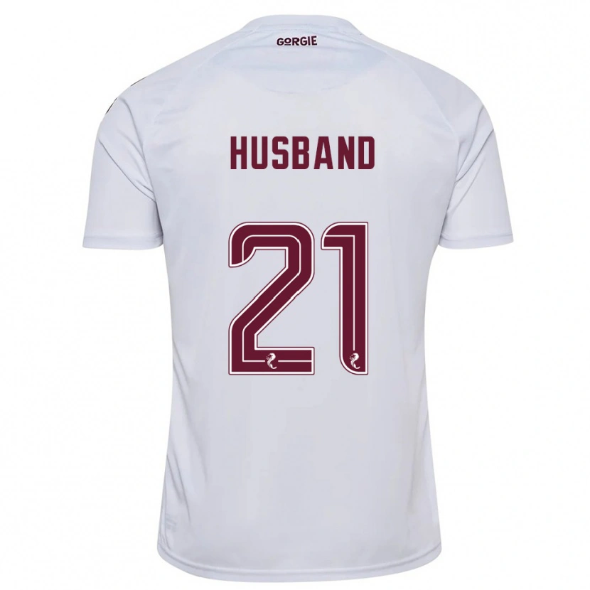 Danxen Damen Erin Husband #21 Weiß Burgunderrot Auswärtstrikot Trikot 2025/26 T-Shirt Österreich