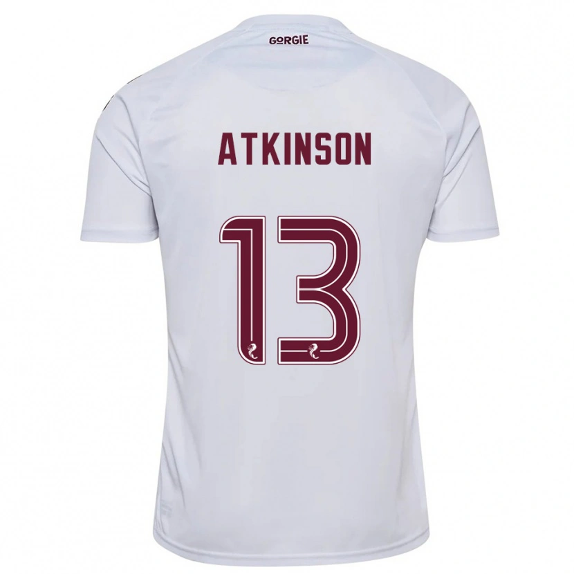 Danxen Damen Nathaniel Atkinson #13 Weiß Burgunderrot Auswärtstrikot Trikot 2025/26 T-Shirt Österreich