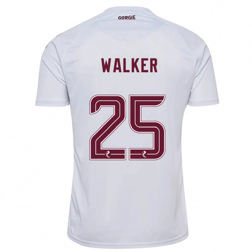 Danxen Damen Liam Walker #25 Weiß Burgunderrot Auswärtstrikot Trikot 2025/26 T-Shirt Österreich
