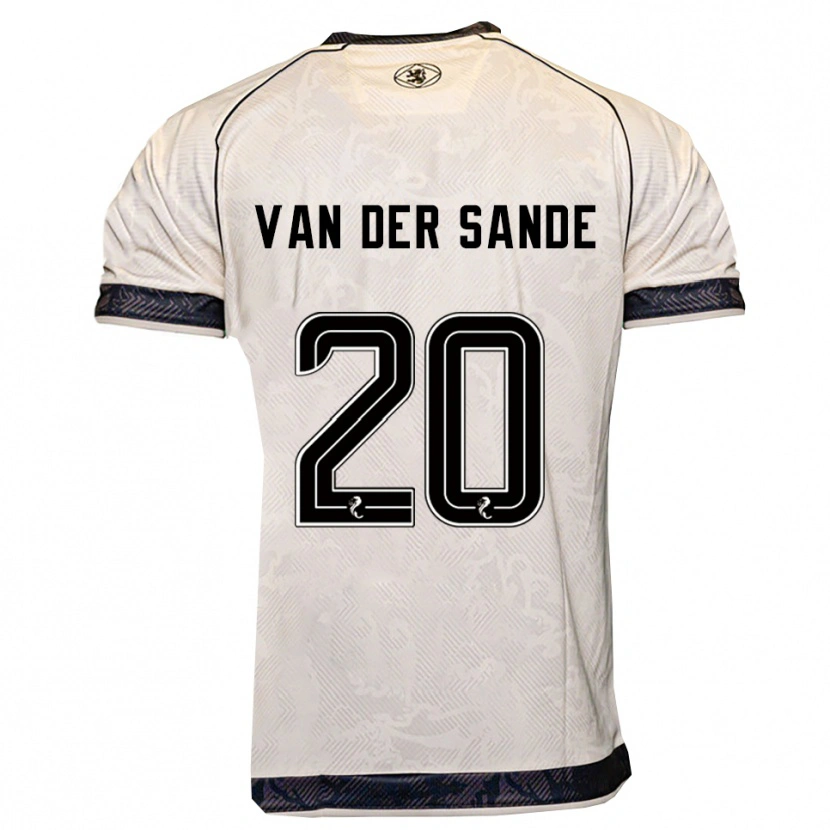Danxen Damen Jort Van Der Sande #20 Weiß Schwarz Auswärtstrikot Trikot 2025/26 T-Shirt Österreich