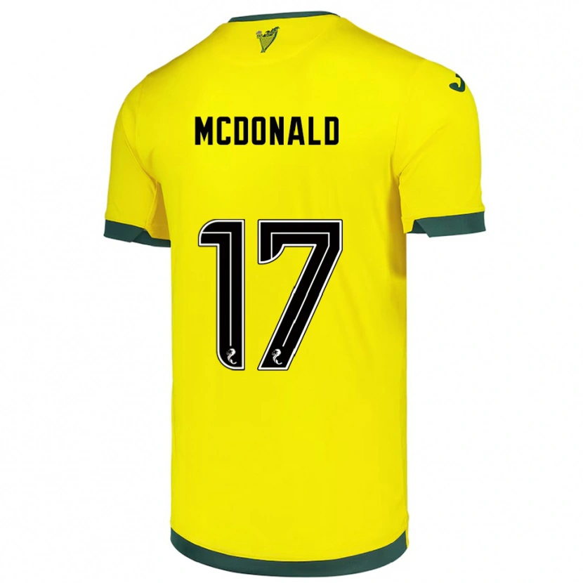 Danxen Damen Josh Mcdonald #17 Gelb Grün Auswärtstrikot Trikot 2025/26 T-Shirt Österreich