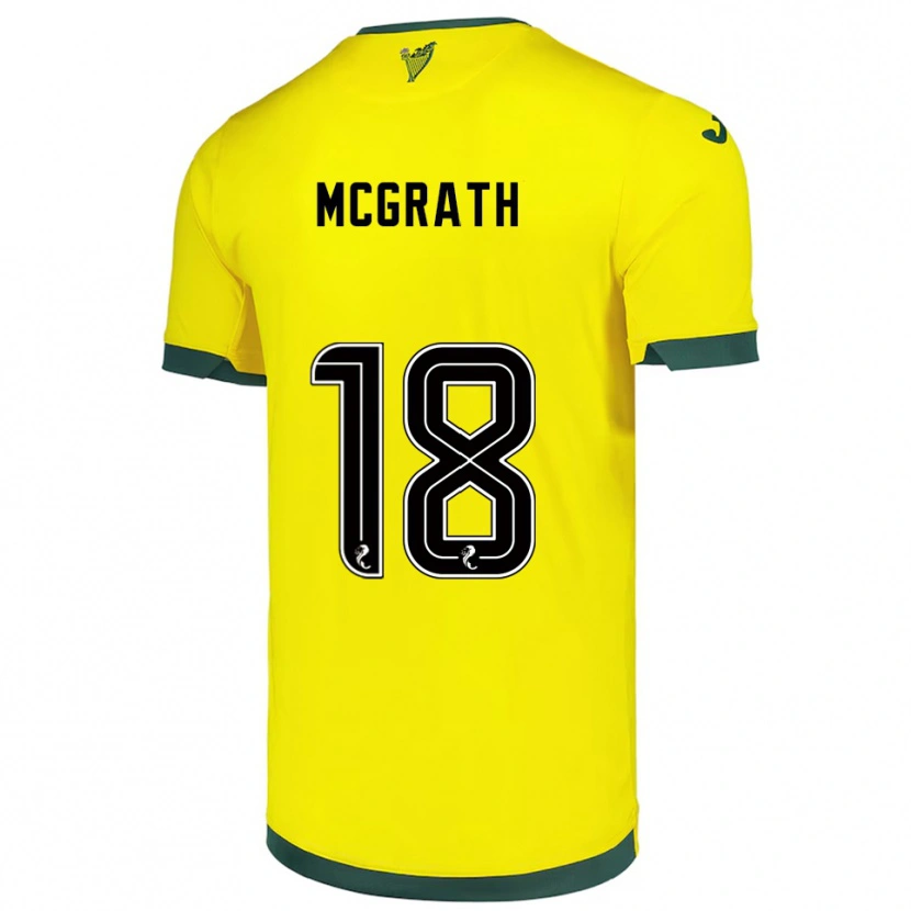 Danxen Damen Joseph Mcgrath #18 Gelb Grün Auswärtstrikot Trikot 2025/26 T-Shirt Österreich