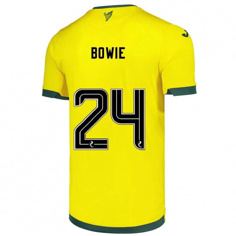 Danxen Damen Tegan Bowie #24 Gelb Grün Auswärtstrikot Trikot 2025/26 T-Shirt Österreich