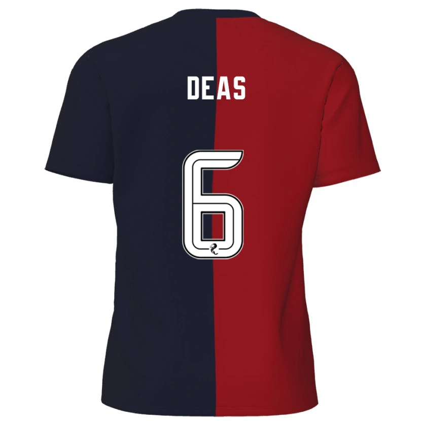 Danxen Damen Robbie Deas #6 Rot Marine Auswärtstrikot Trikot 2025/26 T-Shirt Österreich