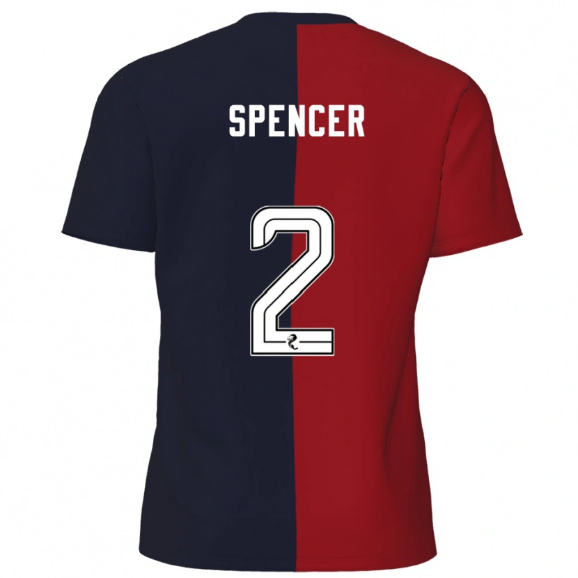 Danxen Damen Joe Spencer #2 Rot Marine Auswärtstrikot Trikot 2025/26 T-Shirt Österreich