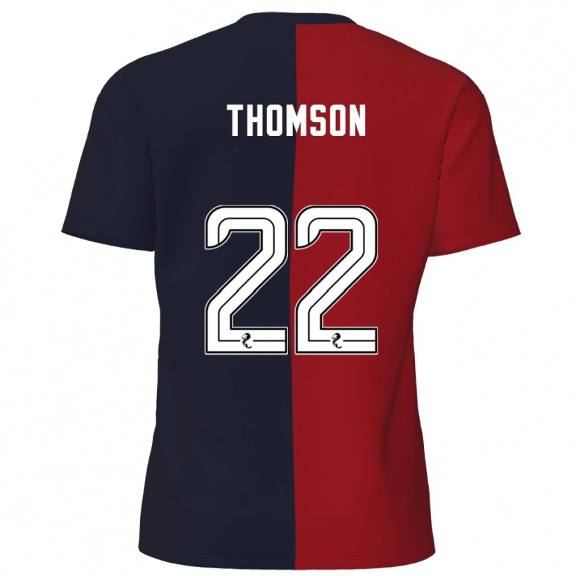 Danxen Damen Jack Thomson #22 Rot Marine Auswärtstrikot Trikot 2025/26 T-Shirt Österreich