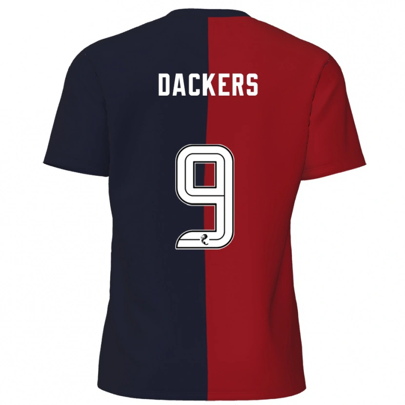 Danxen Damen Marcus Dackers #9 Rot Marine Auswärtstrikot Trikot 2025/26 T-Shirt Österreich