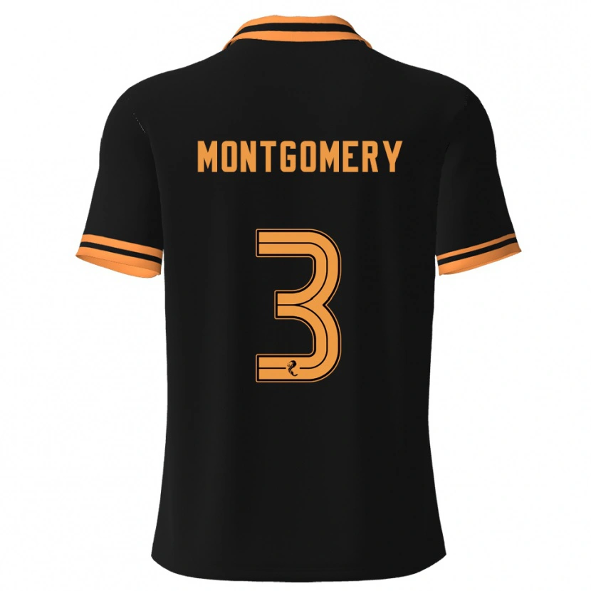 Danxen Damen Adam Montgomery #3 Schwarz Gelb Auswärtstrikot Trikot 2025/26 T-Shirt Österreich