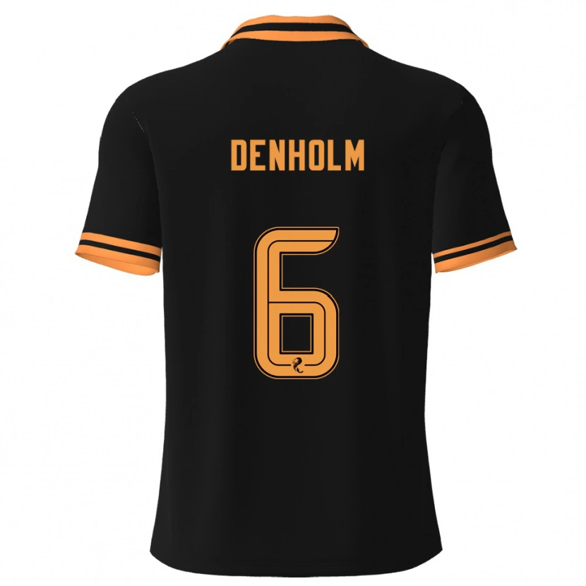 Danxen Damen Aidan Denholm #6 Schwarz Gelb Auswärtstrikot Trikot 2025/26 T-Shirt Österreich