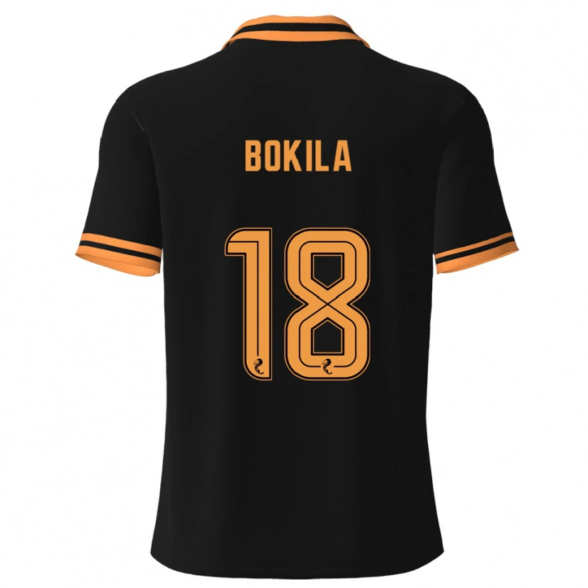 Danxen Damen Jeremy Bokila #18 Schwarz Gelb Auswärtstrikot Trikot 2025/26 T-Shirt Österreich