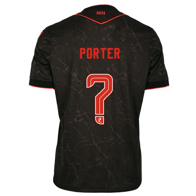 Danxen Damen Ryan Porter #0 Schwarz Rot Auswärtstrikot Trikot 2025/26 T-Shirt Österreich