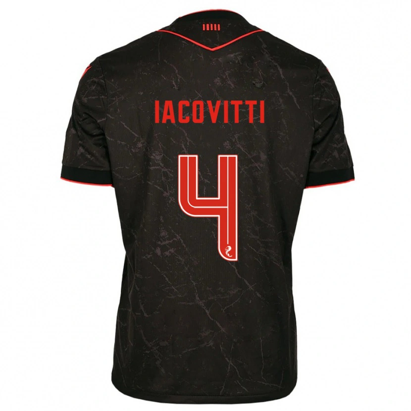Danxen Damen Alex Iacovitti #4 Schwarz Rot Auswärtstrikot Trikot 2025/26 T-Shirt Österreich