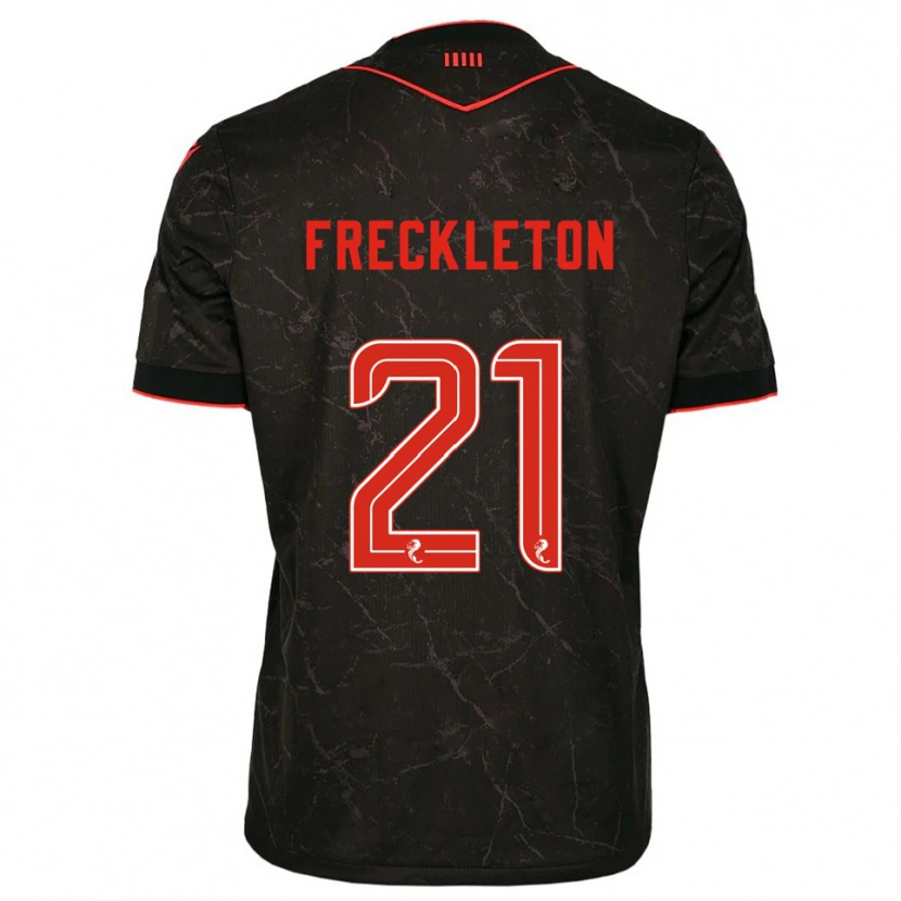 Danxen Damen Miguel Freckleton #21 Schwarz Rot Auswärtstrikot Trikot 2025/26 T-Shirt Österreich
