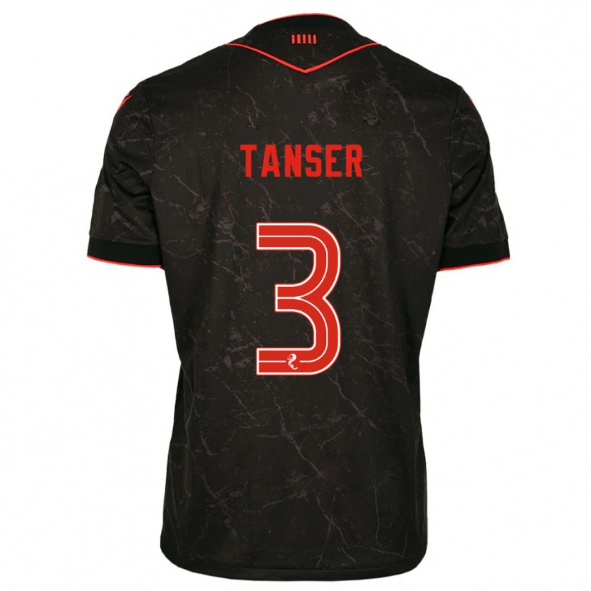 Danxen Damen Scott Tanser #3 Schwarz Rot Auswärtstrikot Trikot 2025/26 T-Shirt Österreich