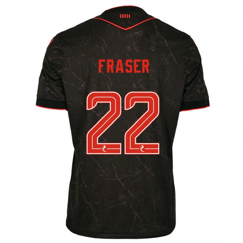 Danxen Damen Marcus Fraser #22 Schwarz Rot Auswärtstrikot Trikot 2025/26 T-Shirt Österreich