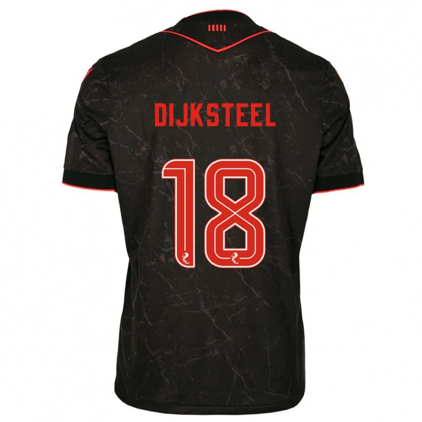 Danxen Damen Malik Dijksteel #18 Schwarz Rot Auswärtstrikot Trikot 2025/26 T-Shirt Österreich