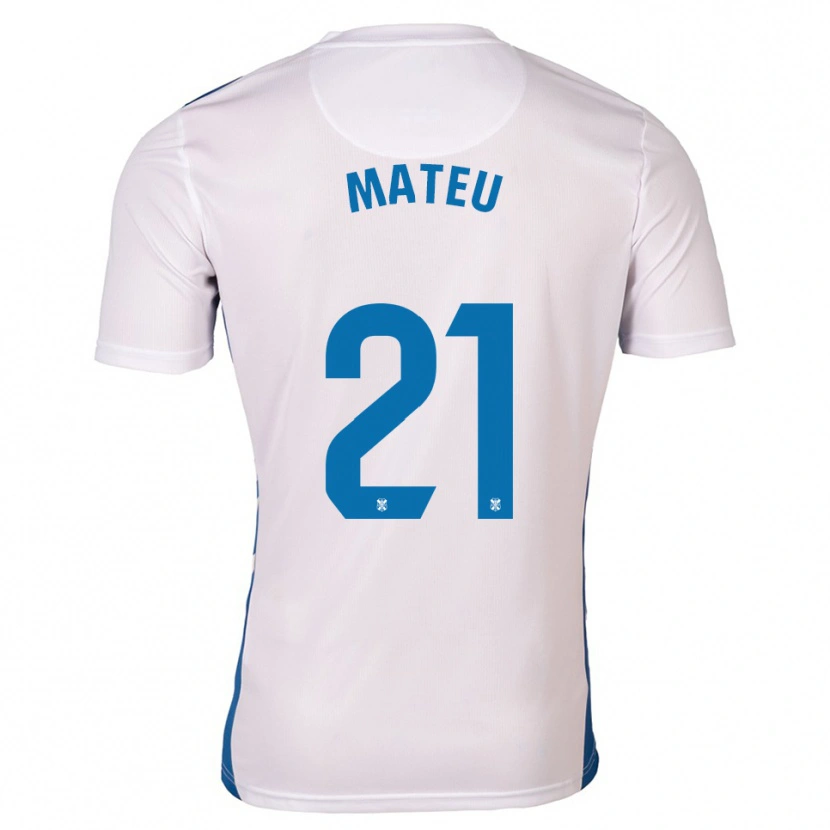 Danxen Kinder Marc Mateu #21 Weiß Blau Heimtrikot Trikot 2025/26 T-Shirt Österreich