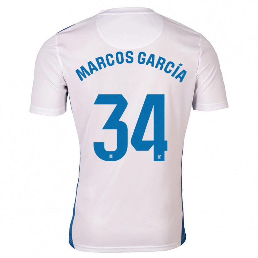 Danxen Kinder Marcos García #34 Weiß Blau Heimtrikot Trikot 2025/26 T-Shirt Österreich