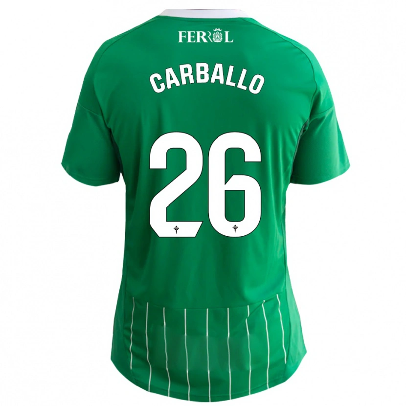 Danxen Kinder David Carballo #26 Grün Weiß Heimtrikot Trikot 2025/26 T-Shirt Österreich