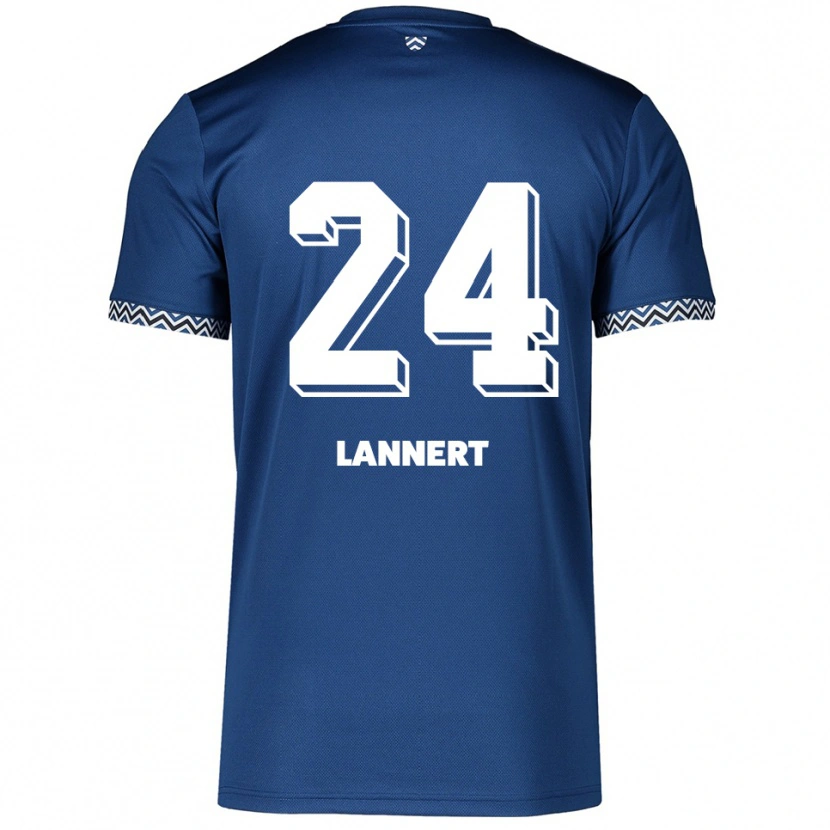Danxen Kinder Christopher Lannert #24 Marineblau Weiß Heimtrikot Trikot 2025/26 T-Shirt Österreich
