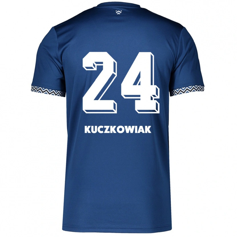 Danxen Kinder Mateusz Kuczkowiak #24 Marineblau Weiß Heimtrikot Trikot 2025/26 T-Shirt Österreich