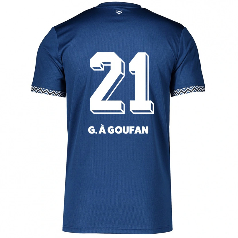 Danxen Kinder Marc Gouiffe À Goufan #21 Marineblau Weiß Heimtrikot Trikot 2025/26 T-Shirt Österreich