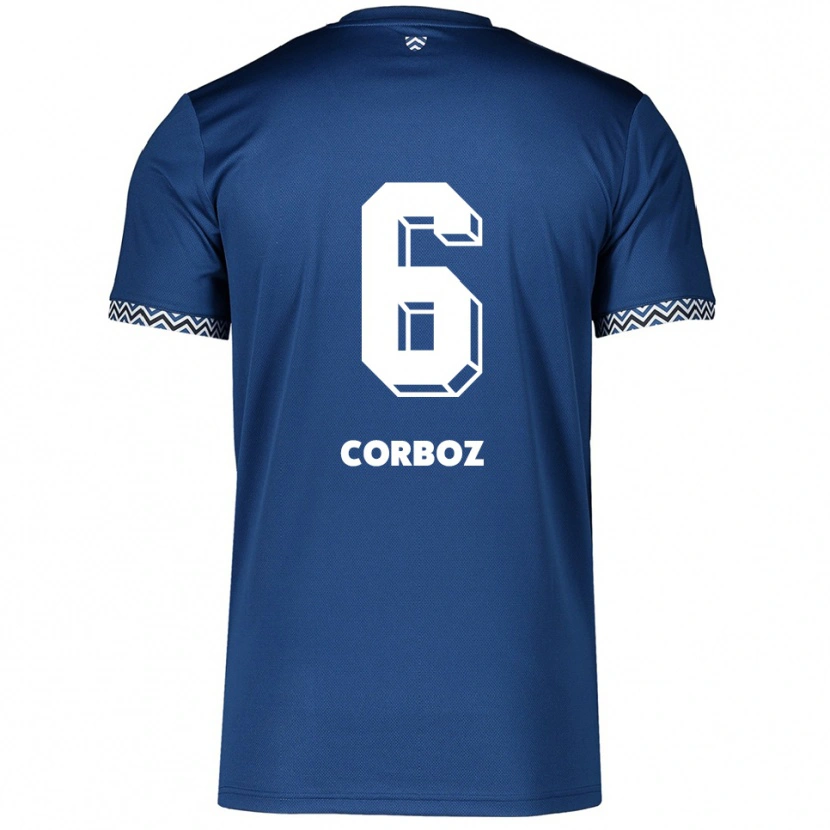 Danxen Kinder Mael Corboz #6 Marineblau Weiß Heimtrikot Trikot 2025/26 T-Shirt Österreich