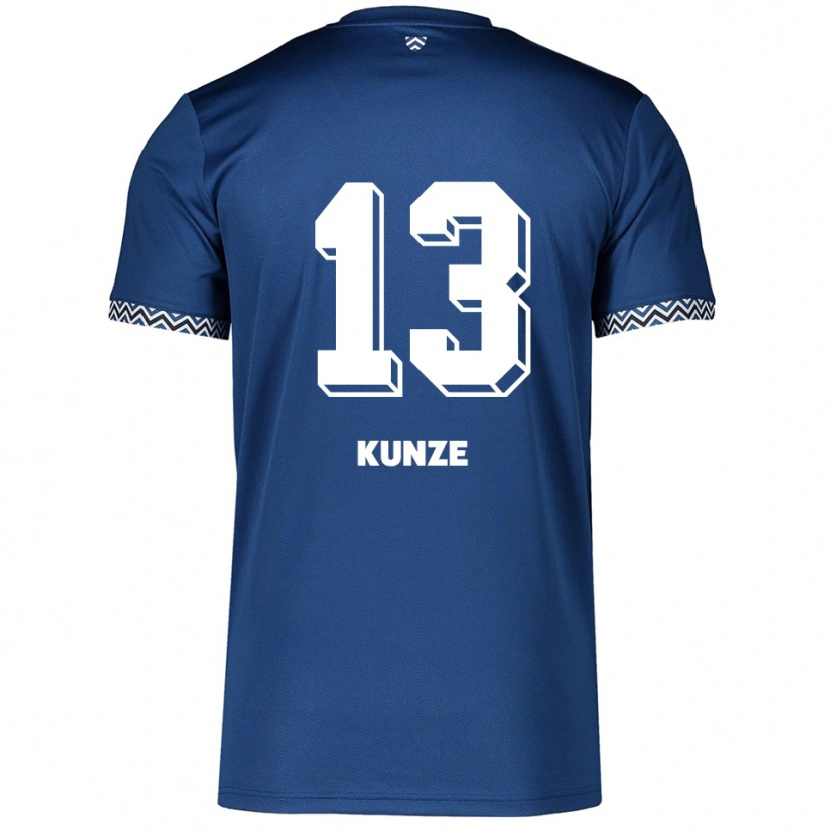 Danxen Kinder Lukas Kunze #13 Marineblau Weiß Heimtrikot Trikot 2025/26 T-Shirt Österreich