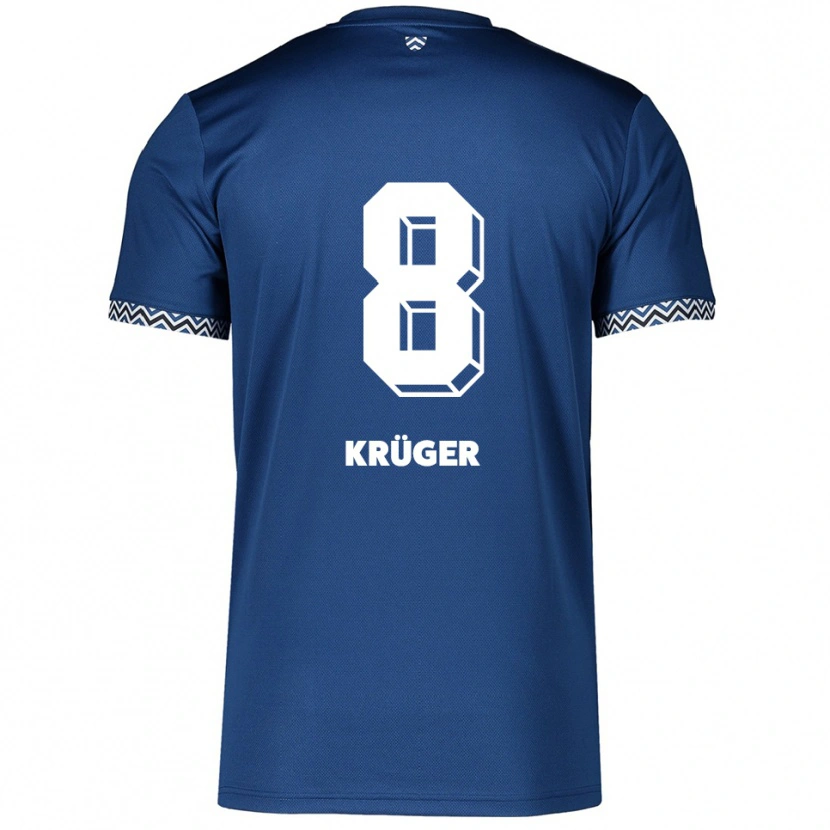 Danxen Kinder Tom Krüger #8 Marineblau Weiß Heimtrikot Trikot 2025/26 T-Shirt Österreich
