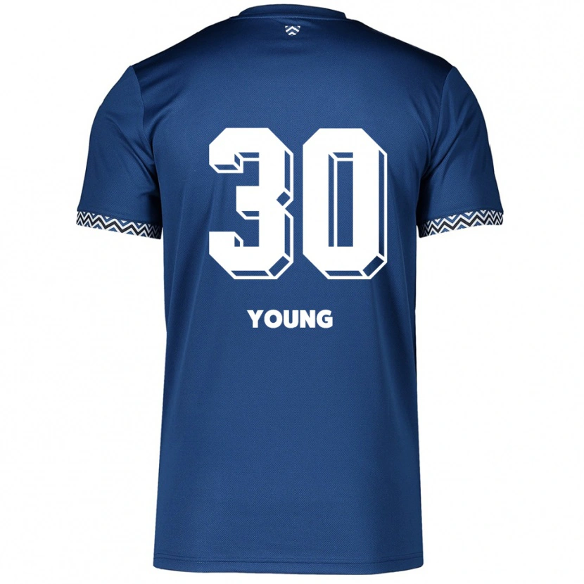 Danxen Kinder Isaiah Young #30 Marineblau Weiß Heimtrikot Trikot 2025/26 T-Shirt Österreich