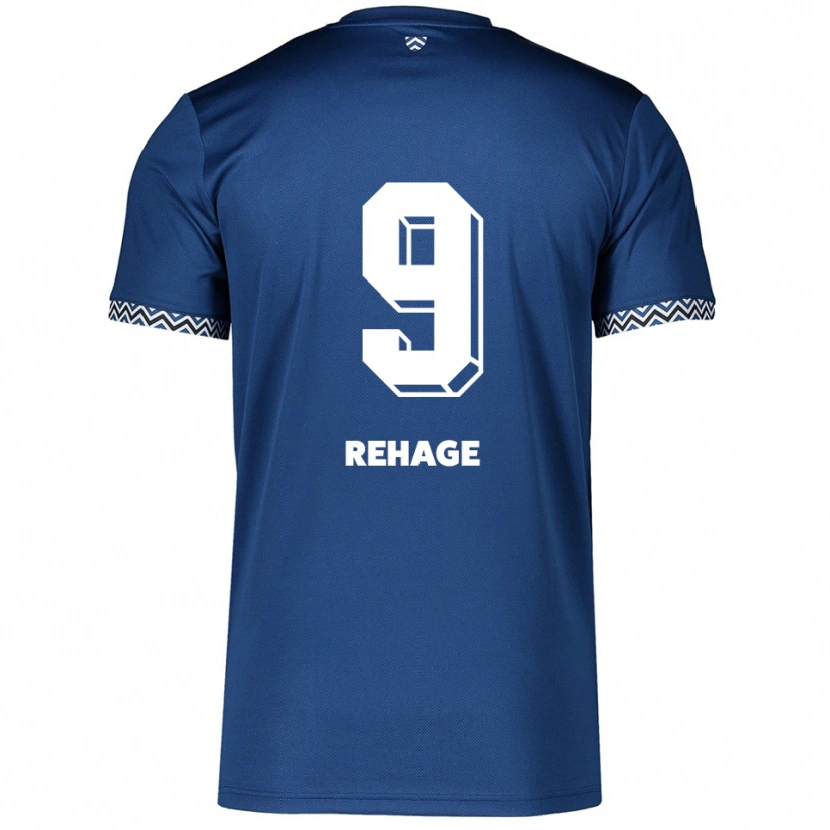 Danxen Kinder Ben Rehage #9 Marineblau Weiß Heimtrikot Trikot 2025/26 T-Shirt Österreich