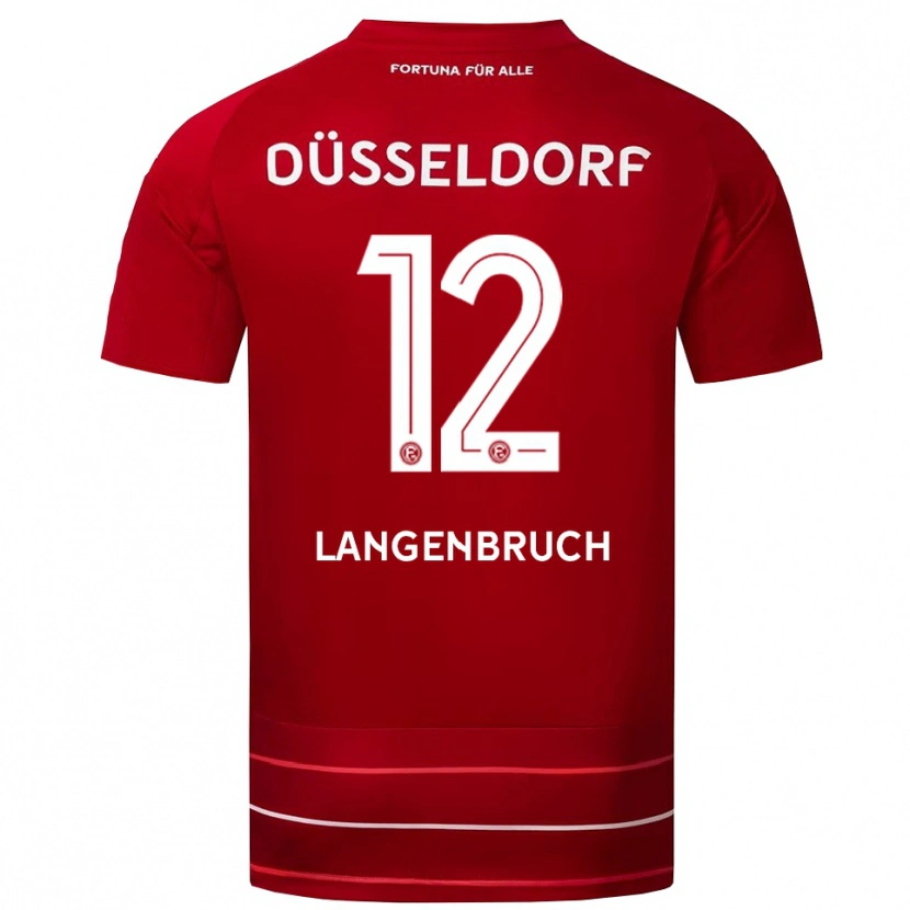 Danxen Kinder Linus Langenbruch #12 Rot Weiß Heimtrikot Trikot 2025/26 T-Shirt Österreich
