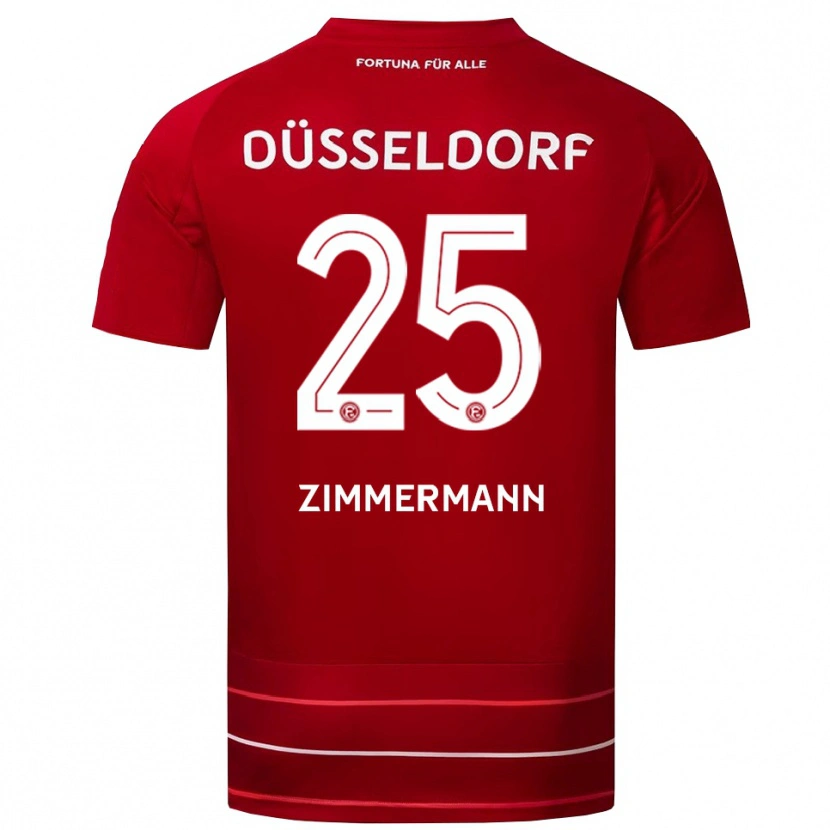 Danxen Kinder Matthias Zimmermann #25 Rot Weiß Heimtrikot Trikot 2025/26 T-Shirt Österreich