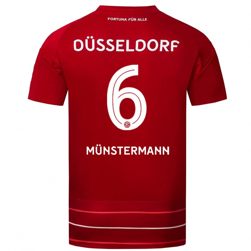 Danxen Kinder Paul Münstermann #6 Rot Weiß Heimtrikot Trikot 2025/26 T-Shirt Österreich