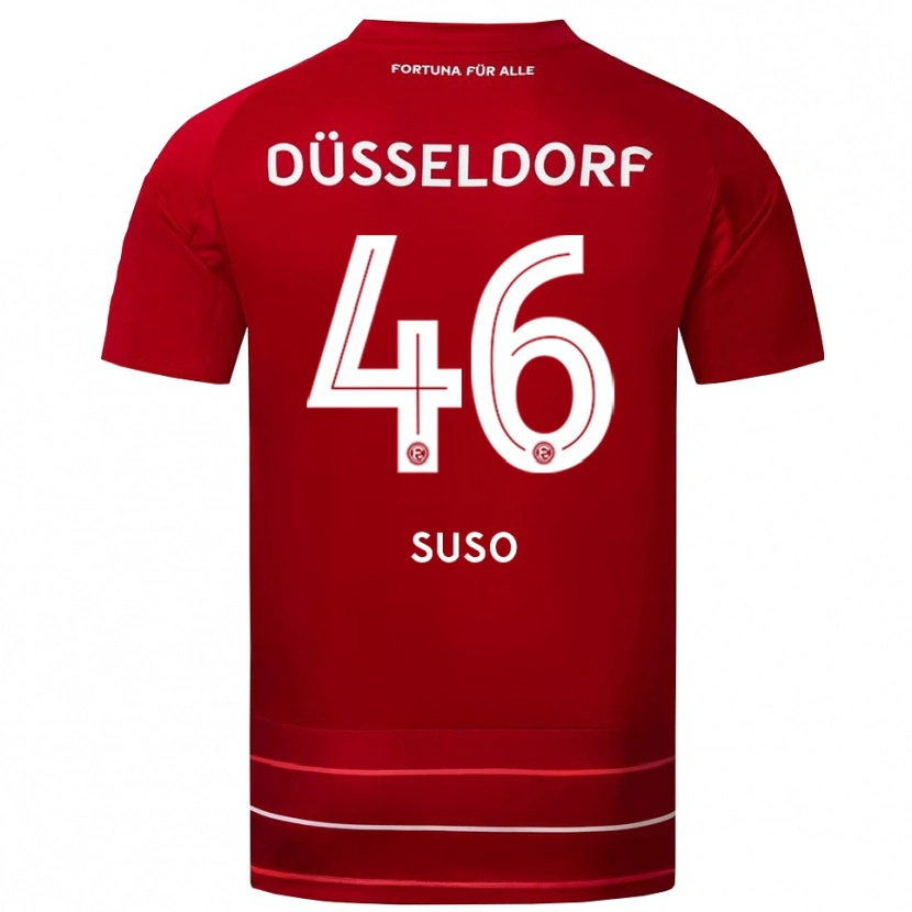 Danxen Kinder Sima Suso #46 Rot Weiß Heimtrikot Trikot 2025/26 T-Shirt Österreich