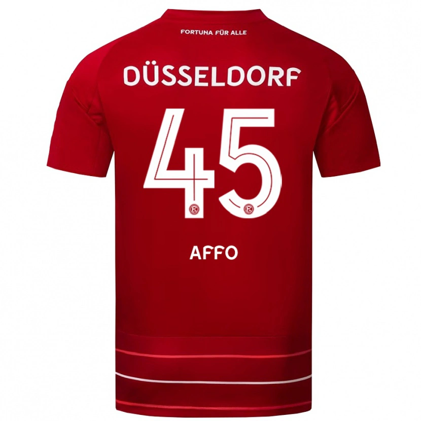 Danxen Kinder Karim Affo #45 Rot Weiß Heimtrikot Trikot 2025/26 T-Shirt Österreich