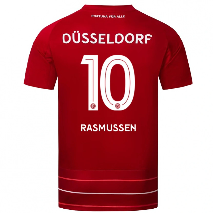 Danxen Kinder Christian Rasmussen #10 Rot Weiß Heimtrikot Trikot 2025/26 T-Shirt Österreich