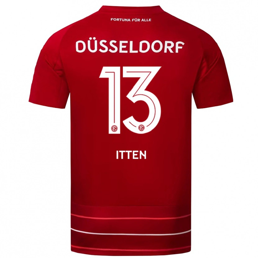 Danxen Kinder Cedric Itten #13 Rot Weiß Heimtrikot Trikot 2025/26 T-Shirt Österreich