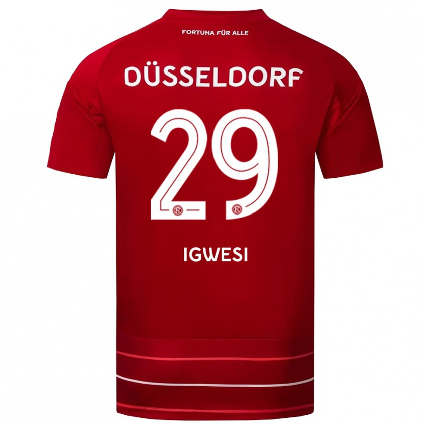 Danxen Kinder Tyrese Igwesi #29 Rot Weiß Heimtrikot Trikot 2025/26 T-Shirt Österreich