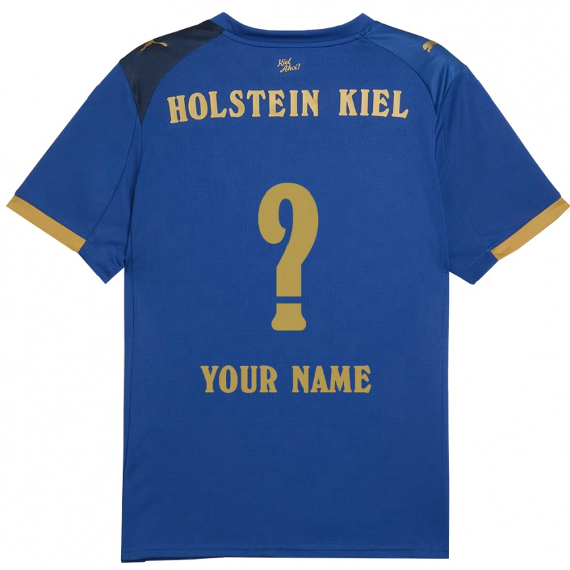Danxen Kinder Ihren Namen #0 Blau Gold Heimtrikot Trikot 2025/26 T-Shirt Österreich