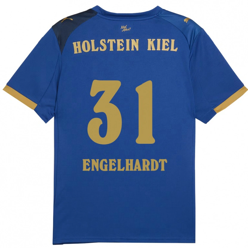 Danxen Kinder Marcel Engelhardt #31 Blau Gold Heimtrikot Trikot 2025/26 T-Shirt Österreich
