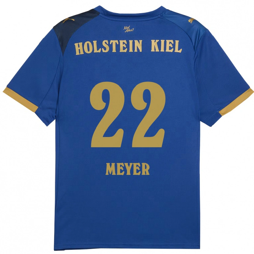 Danxen Kinder Mätthi Meyer #22 Blau Gold Heimtrikot Trikot 2025/26 T-Shirt Österreich