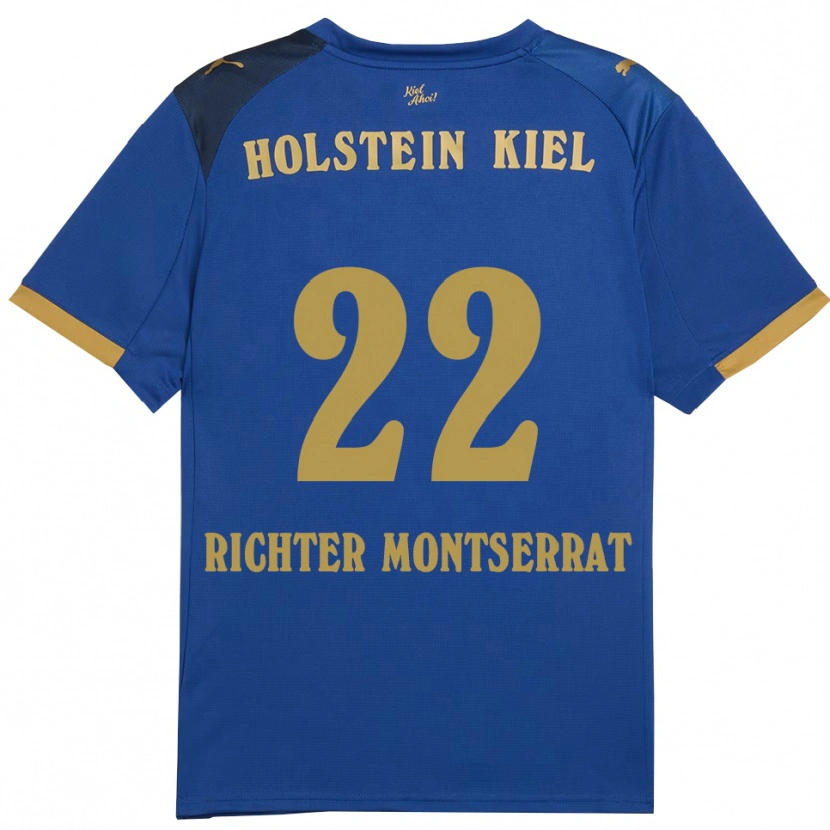 Danxen Kinder Mark Richter Montserrat #22 Blau Gold Heimtrikot Trikot 2025/26 T-Shirt Österreich