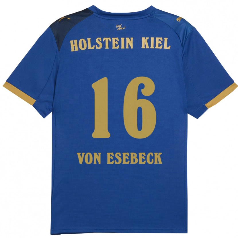 Danxen Kinder Oskar Von Esebeck #16 Blau Gold Heimtrikot Trikot 2025/26 T-Shirt Österreich
