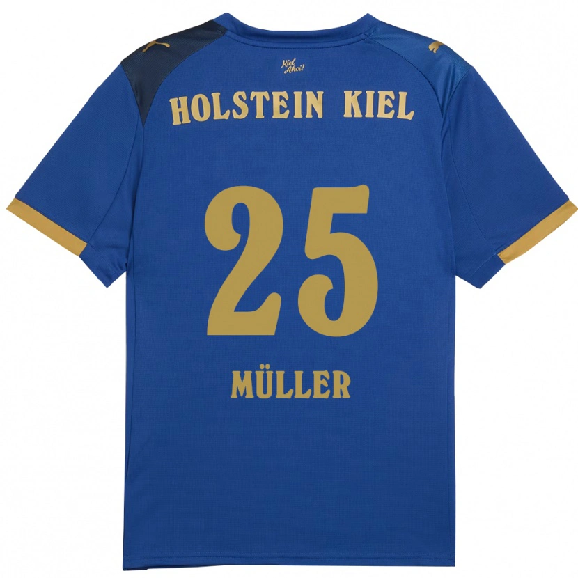 Danxen Kinder Marcus Müller #25 Blau Gold Heimtrikot Trikot 2025/26 T-Shirt Österreich