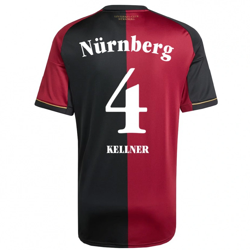 Danxen Kinder Benedikt Kellner #4 Burgunder Schwarz Heimtrikot Trikot 2025/26 T-Shirt Österreich