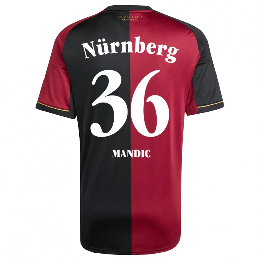 Danxen Kinder Kristian Mandic #36 Burgunder Schwarz Heimtrikot Trikot 2025/26 T-Shirt Österreich