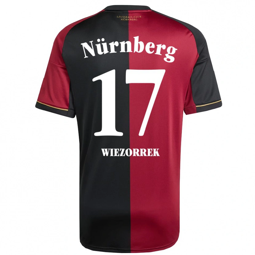 Danxen Kinder Moritz Wiezorrek #17 Burgunder Schwarz Heimtrikot Trikot 2025/26 T-Shirt Österreich