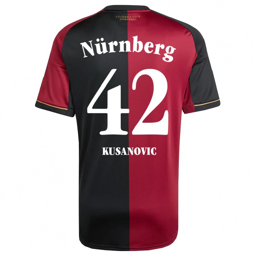 Danxen Kinder Tino Kusanovic #42 Burgunder Schwarz Heimtrikot Trikot 2025/26 T-Shirt Österreich