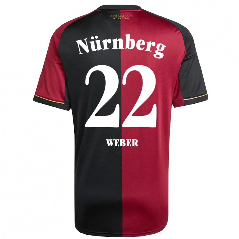 Danxen Kinder Ruben Weber #22 Burgunder Schwarz Heimtrikot Trikot 2025/26 T-Shirt Österreich